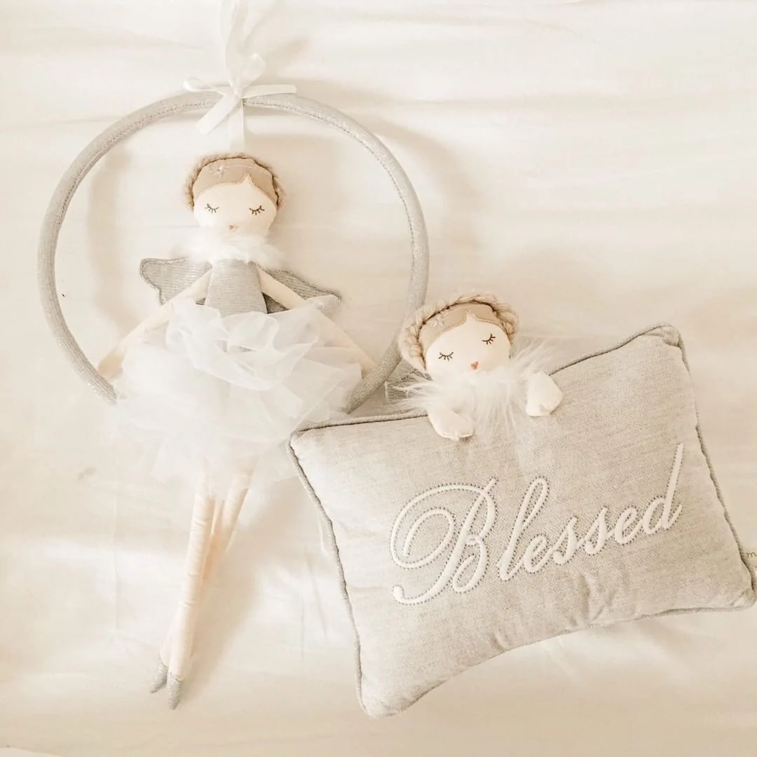 Silver Angel 'Blessed' Accent Pillow - Image 3