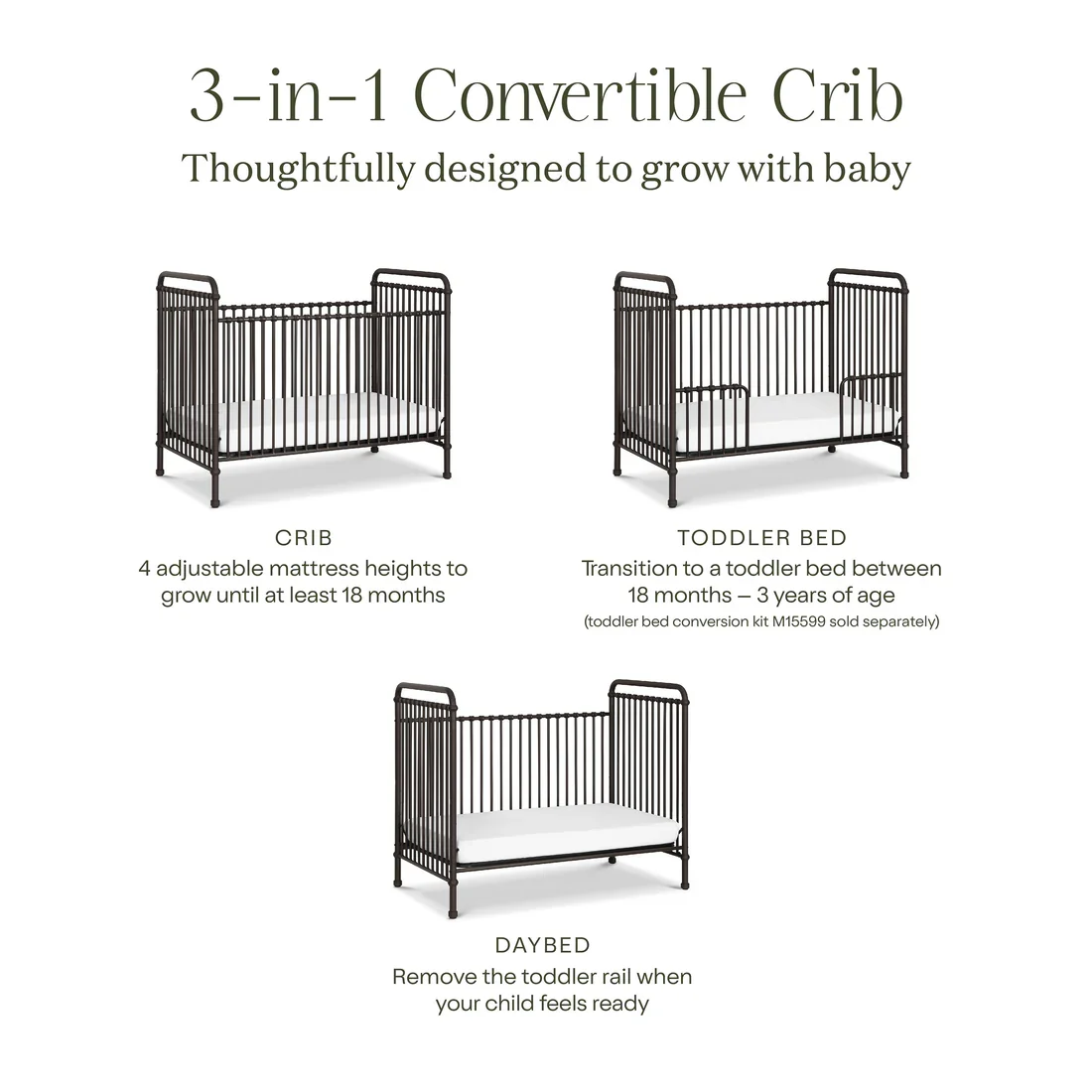 Namesake Abigail 3 in 1 Convertible Crib - Image 20