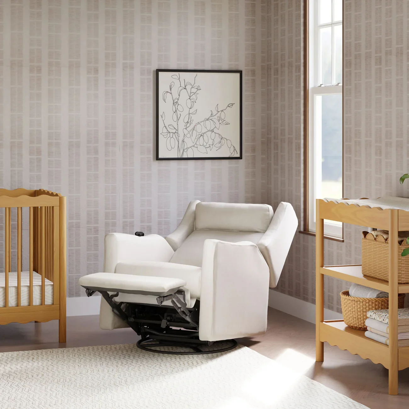Babyletto Kiwi Deluxe Power Glider Recliner w/ Heat & Massage - Image 48