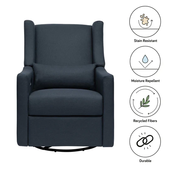 Babyletto Kiwi Glider Recliner in Performance Fabric - Image 46