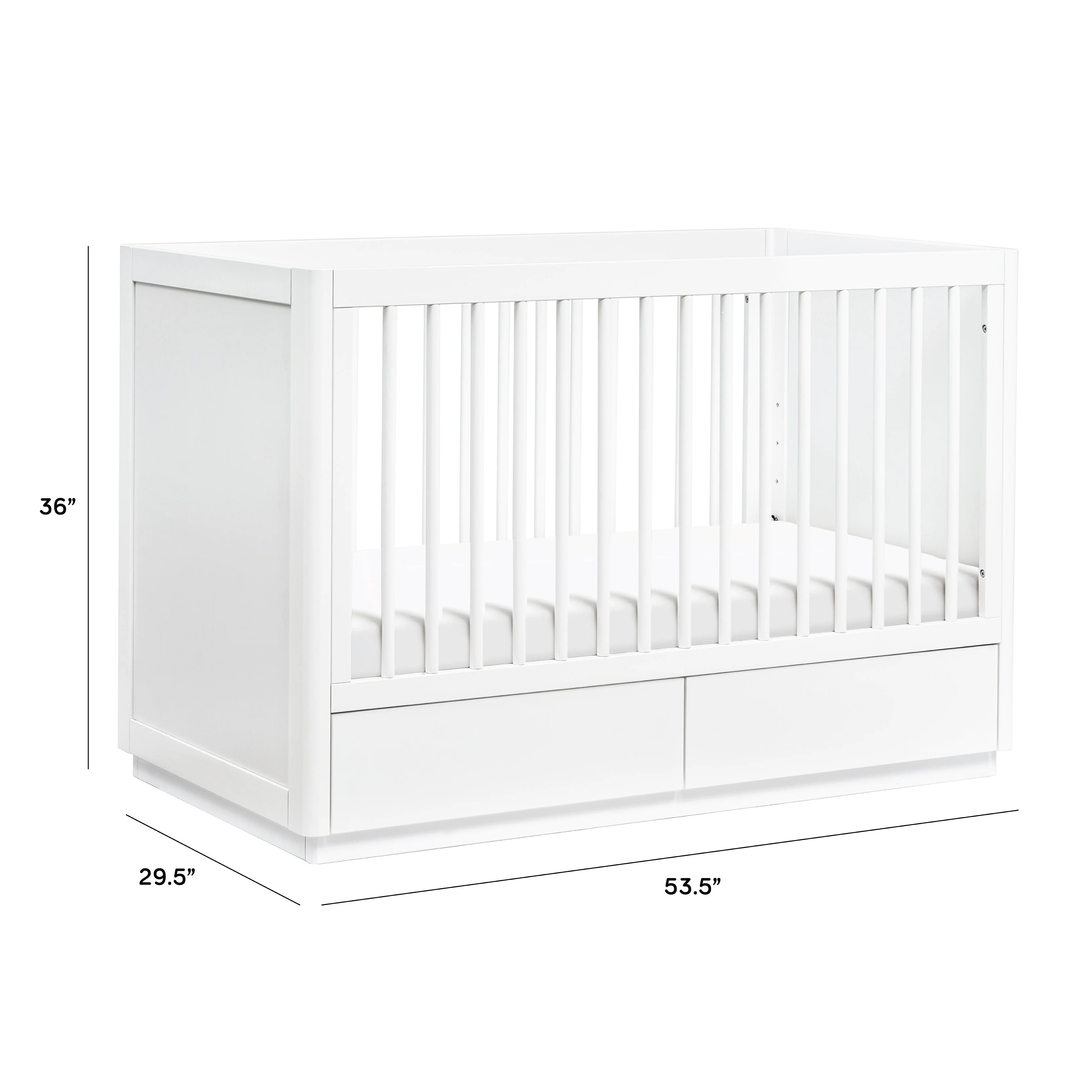 Bento 3 in 1 Convertible Storage Crib with Toddler Bed Conversion Kit - Image 11