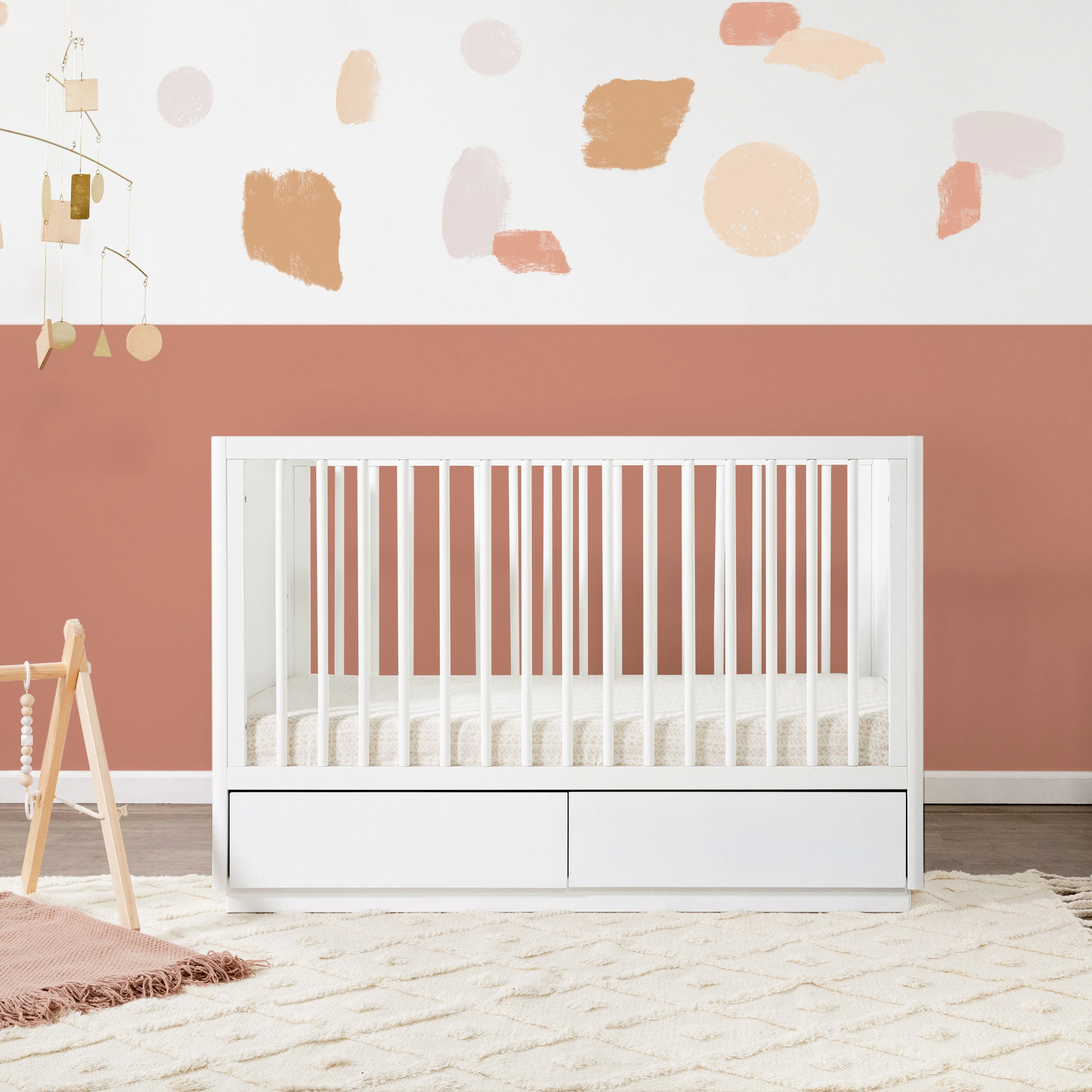 Bento 3 in 1 Convertible Storage Crib with Toddler Bed Conversion Kit - Image 4