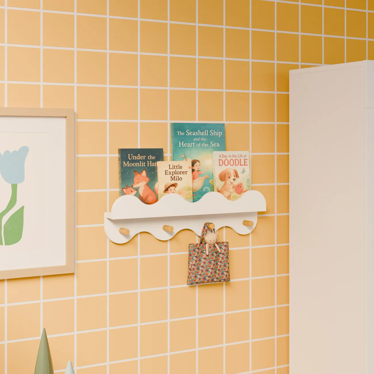 Blkids Lido Wave Book Shelf with Hooks - Image 13
