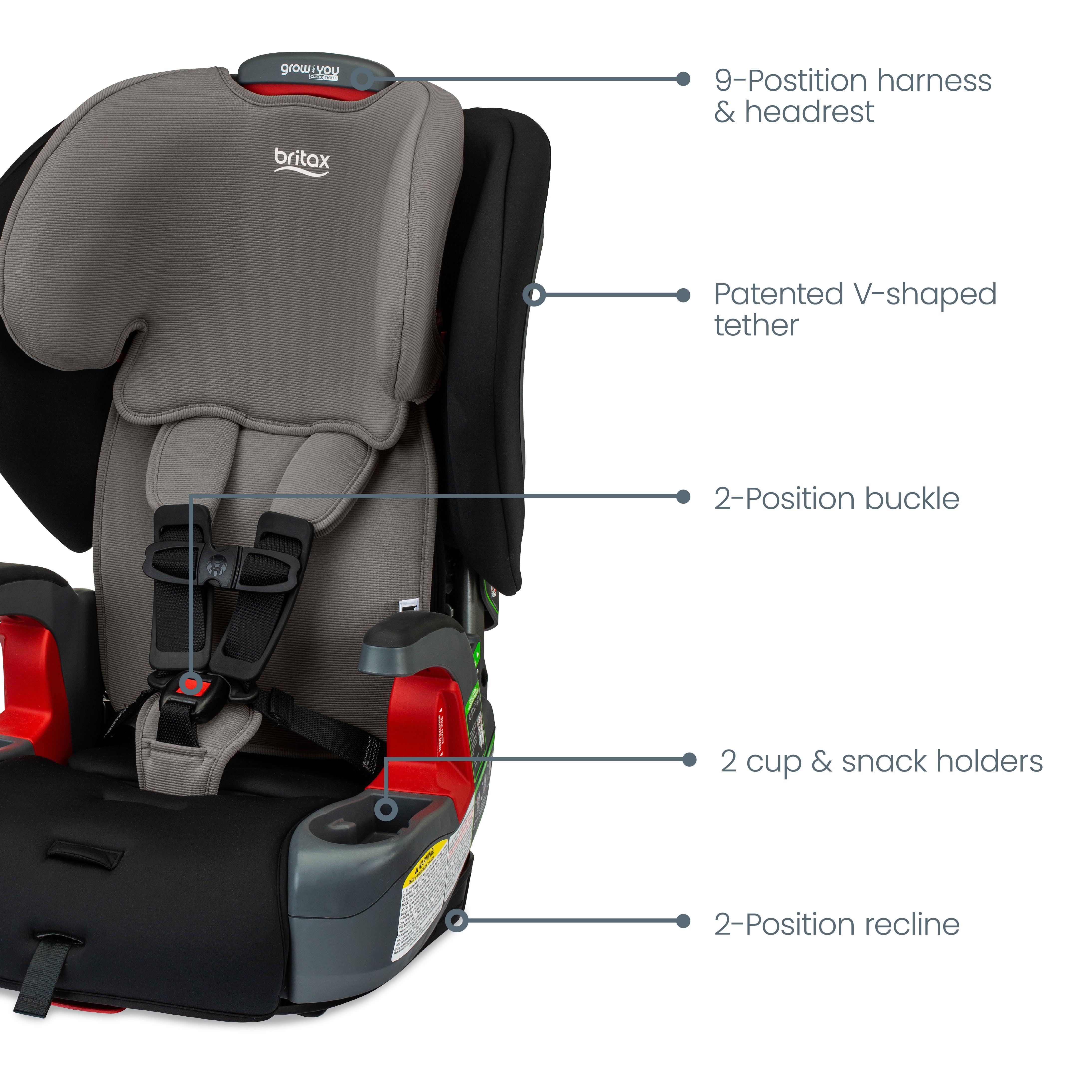 Britax Grow With You™ ClickTight® Harness 2 Booster Car Seat with 2 in 1 Design - Image 14