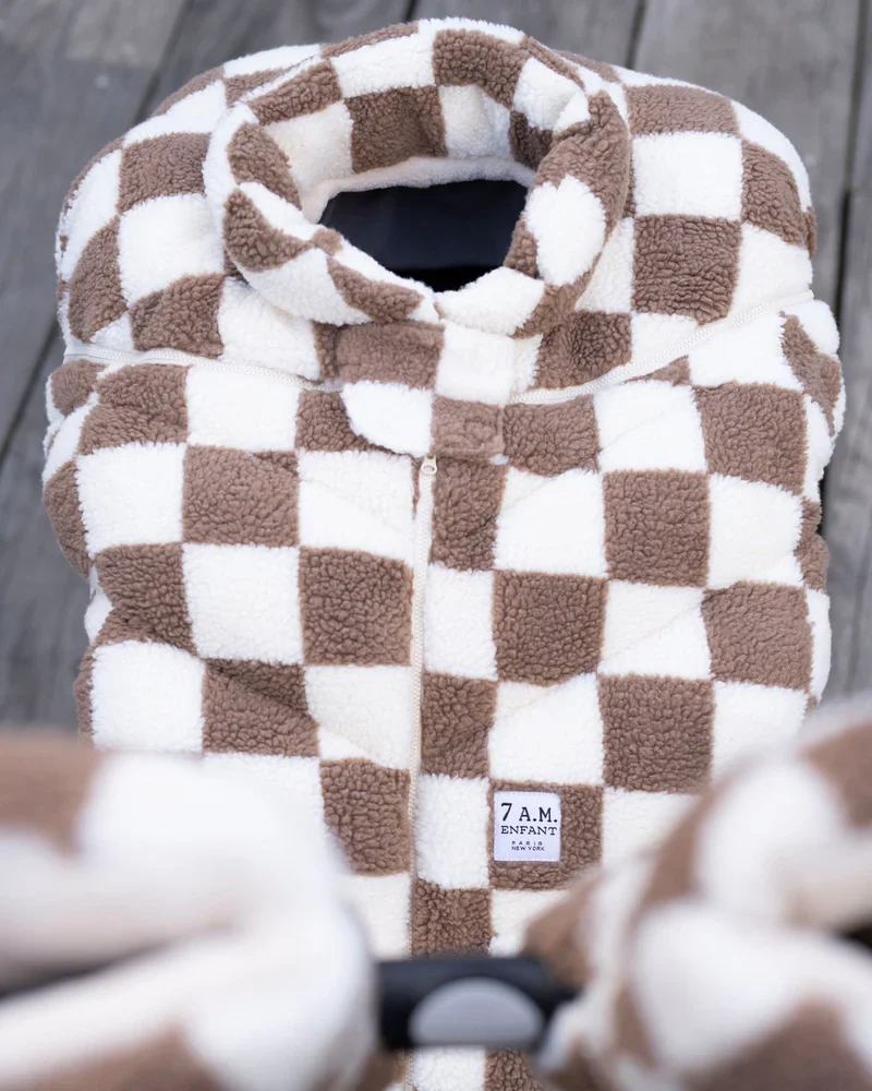7AM Car Seat Cocoon Checker Berber 0-12M - Image 10