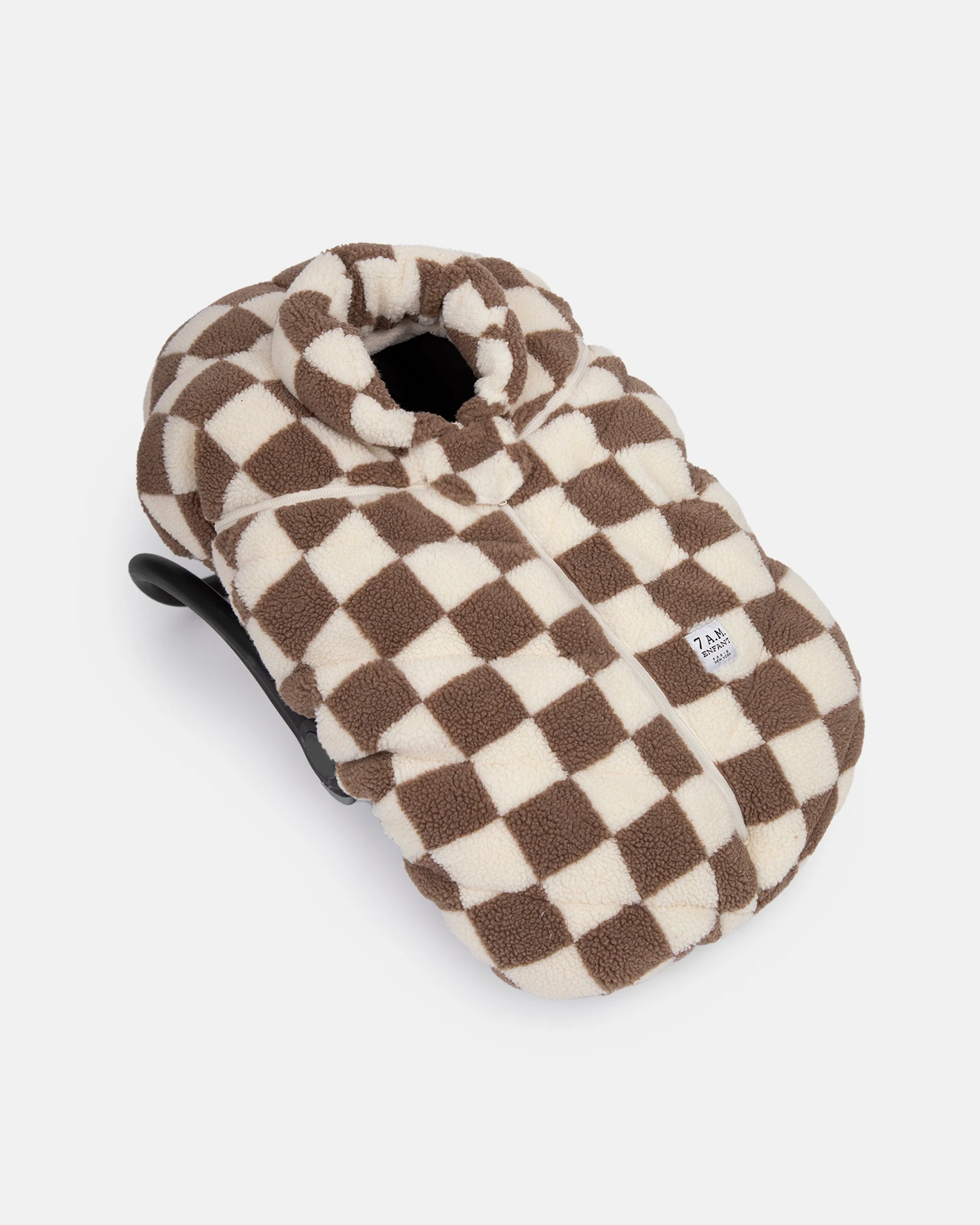 7AM Car Seat Cocoon Checker Berber 0-12M - Image 3