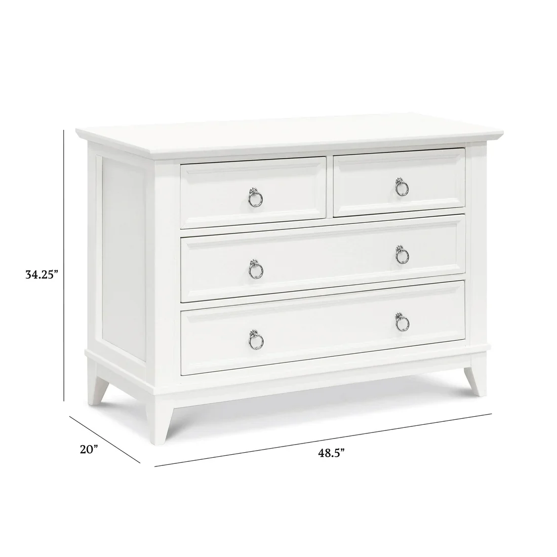 Emma Regency 4 Drawer Dresser in Warm White - Image 2