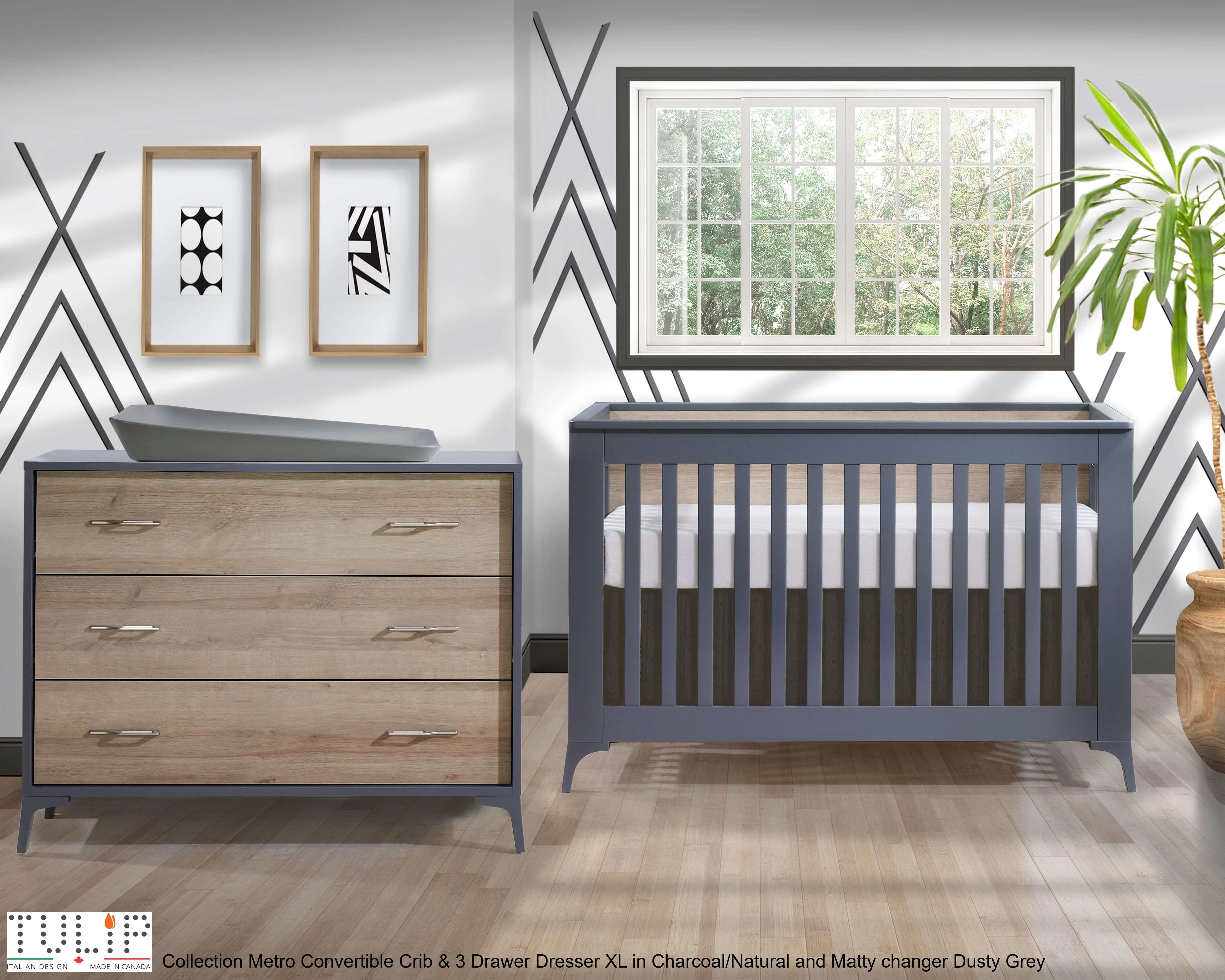 Tulip Metro Crib and Dresser Combo - Image 3