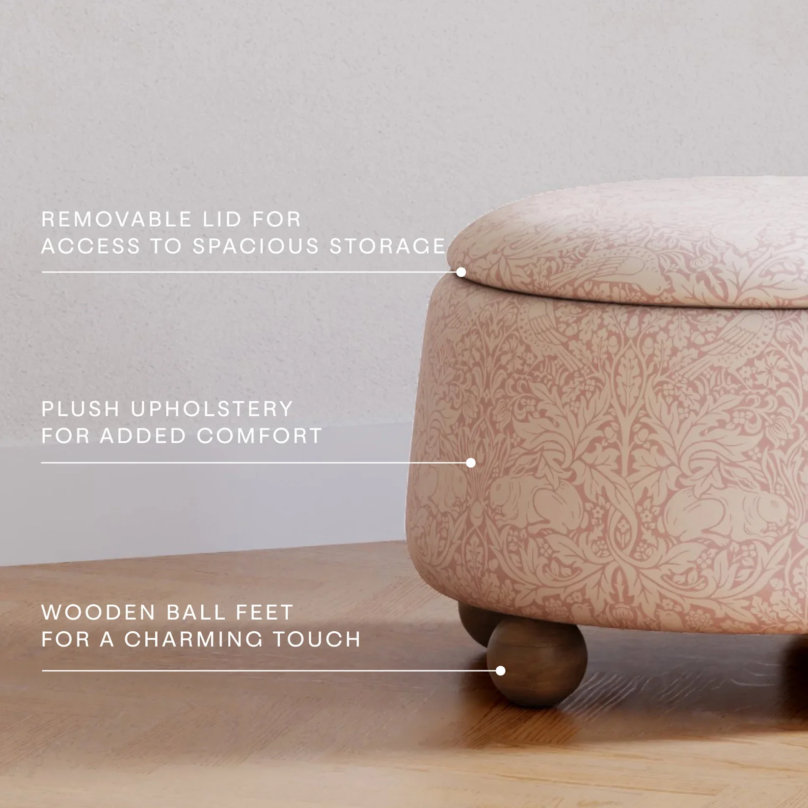 Morris & Co. x Namesake Tuffet Storage Ottoman - Image 26