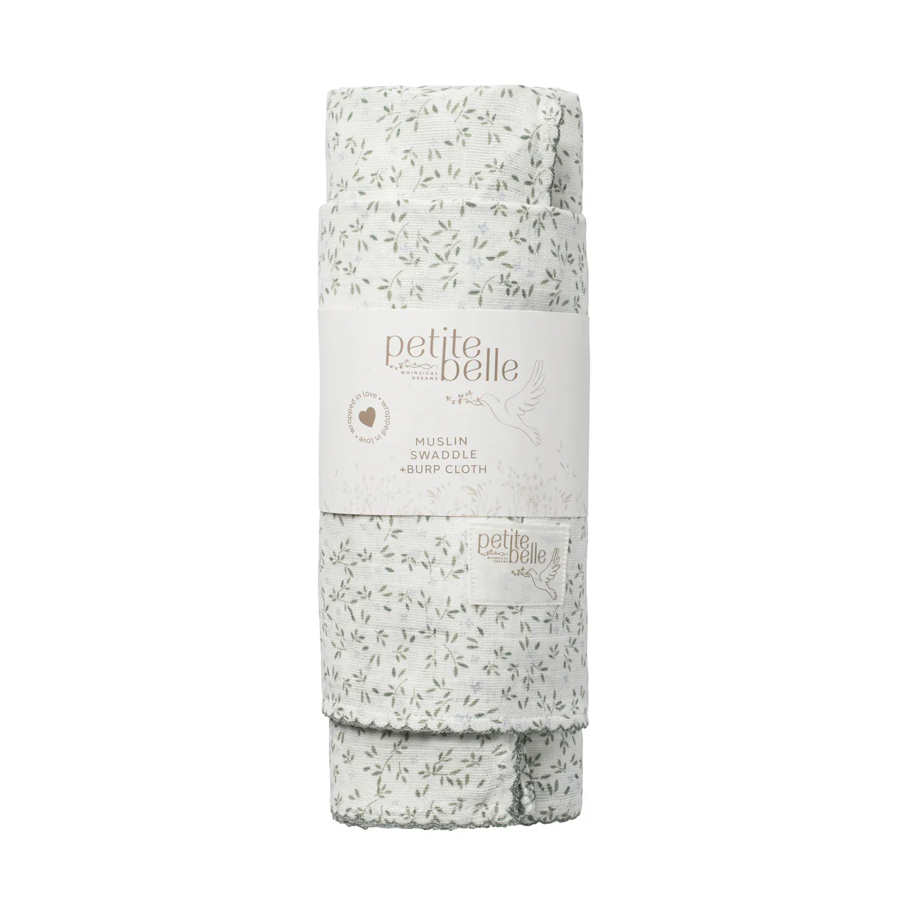 Petite Belle Liberty  Swaddle & Burp Cloth Set - Image 2