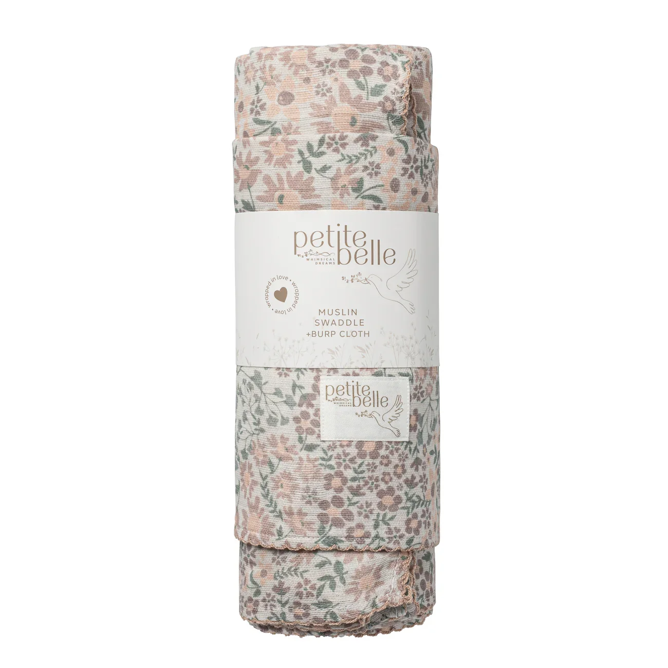 Petite Belle Liberty  Swaddle & Burp Cloth Set - Image 4