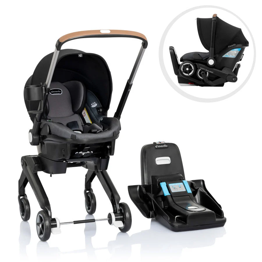Evenflo Shyft DualRide Infant Car Seat Stroller Combo with Carryall Storage - Image 2