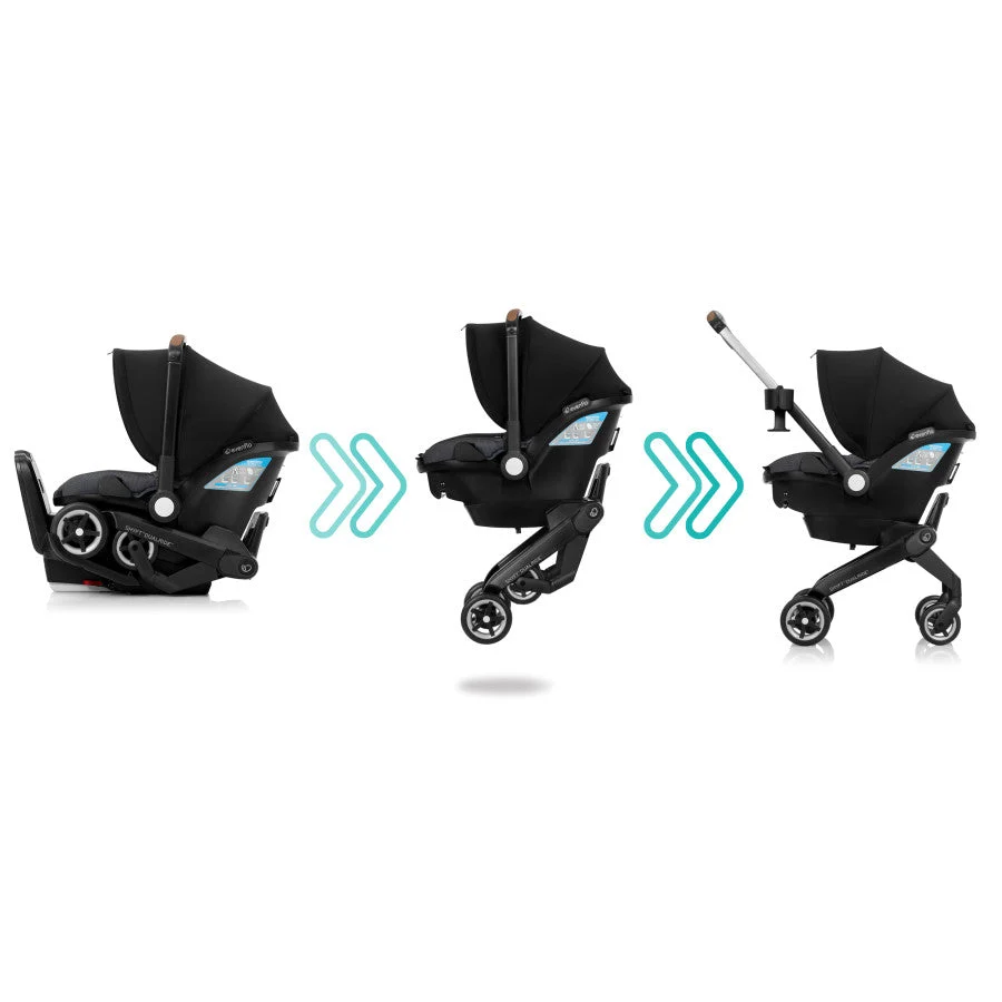 Evenflo Shyft DualRide Infant Car Seat Stroller Combo with Carryall Storage - Image 3