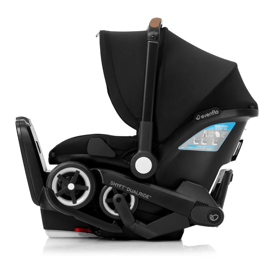 Evenflo Shyft DualRide Infant Car Seat Stroller Combo with Carryall Storage - Image 33