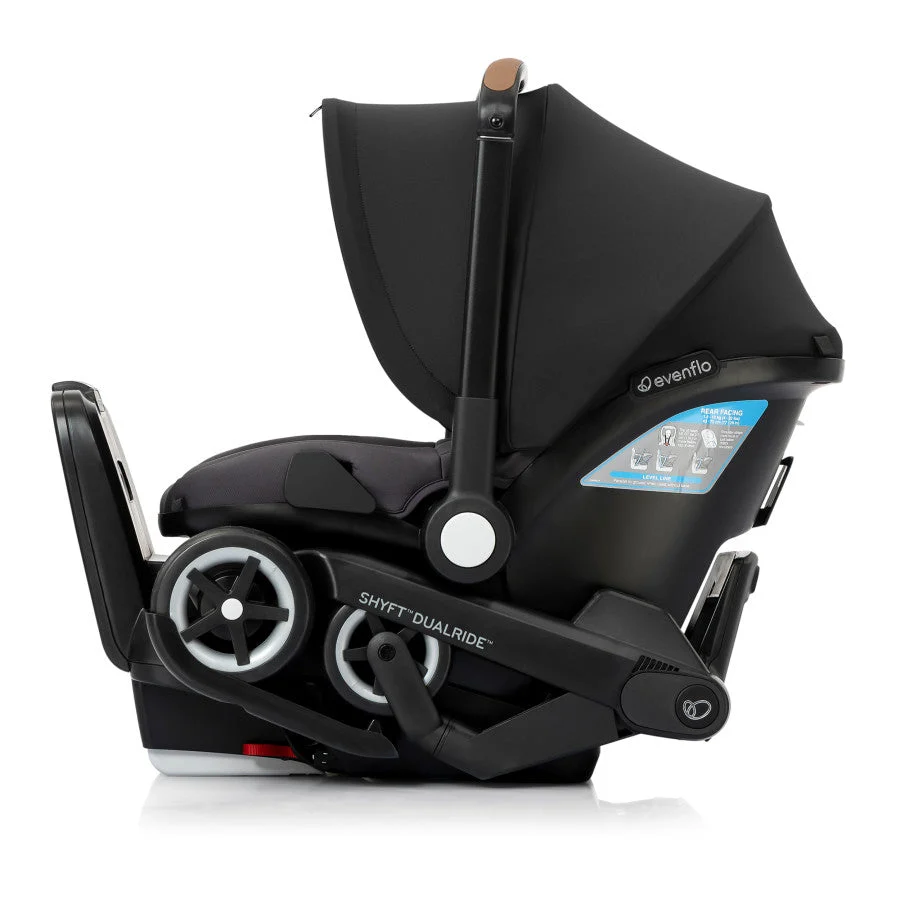 Evenflo Shyft DualRide Infant Car Seat Stroller Combo with Carryall Storage - Image 43