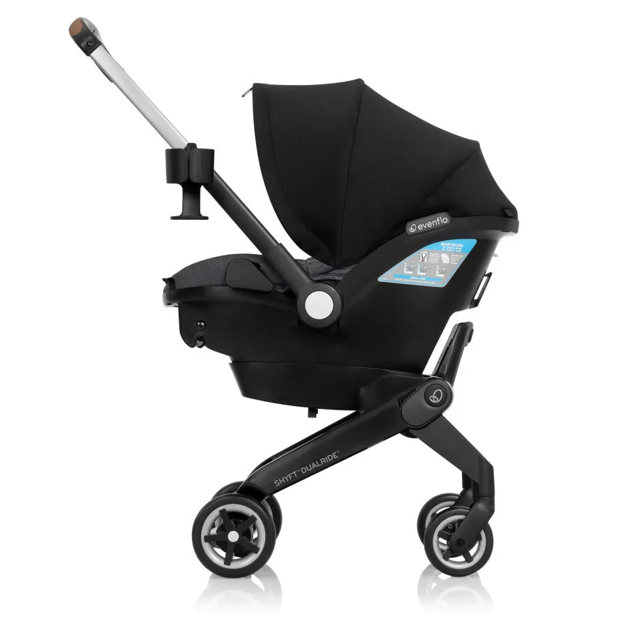 Evenflo Shyft DualRide Infant Car Seat Stroller Combo with Carryall Storage - Image 7