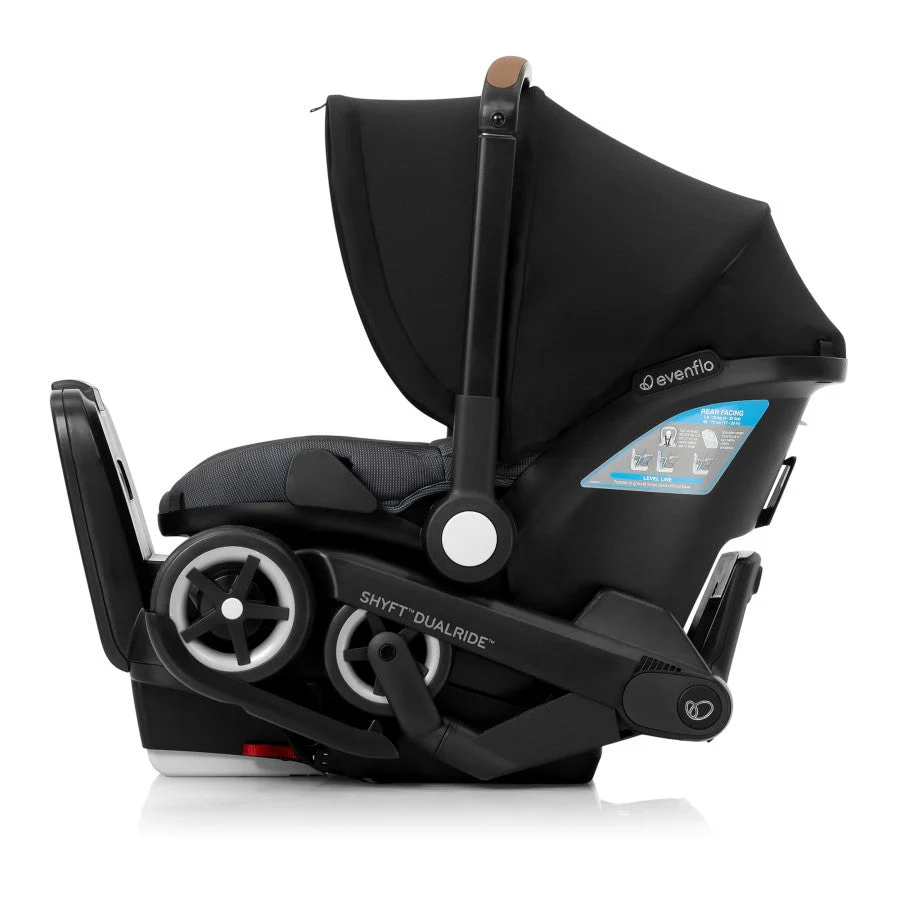 Evenflo Shyft DualRide Infant Car Seat Stroller Combo with Carryall Storage - Image 8
