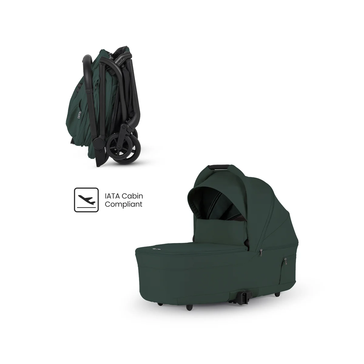 Silver Cross Nia Compact Travel Stroller and Bassinet Bundle - Image 2