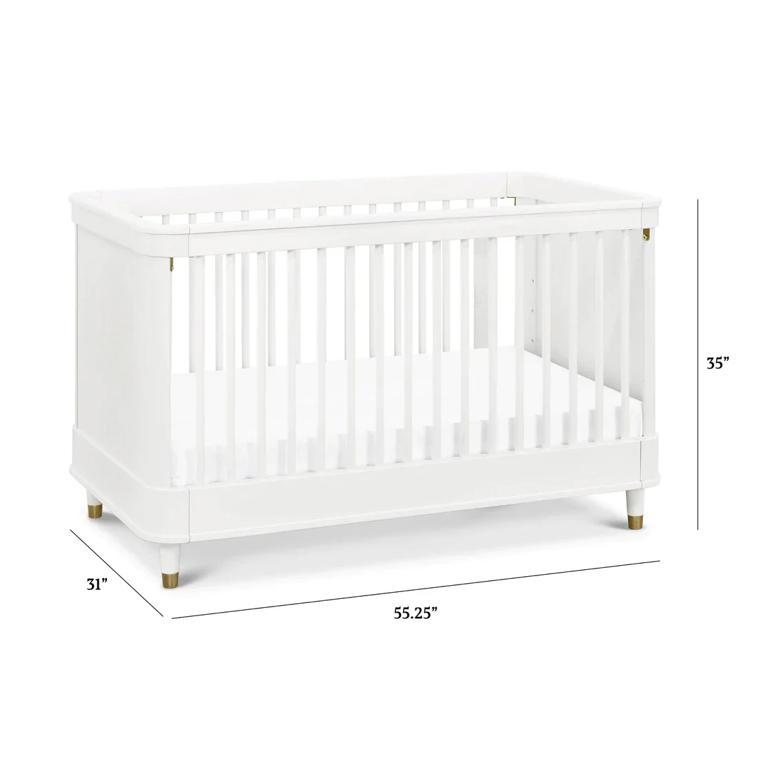 Tanner 3 in 1 Convertible Crib in Warm White - Image 3