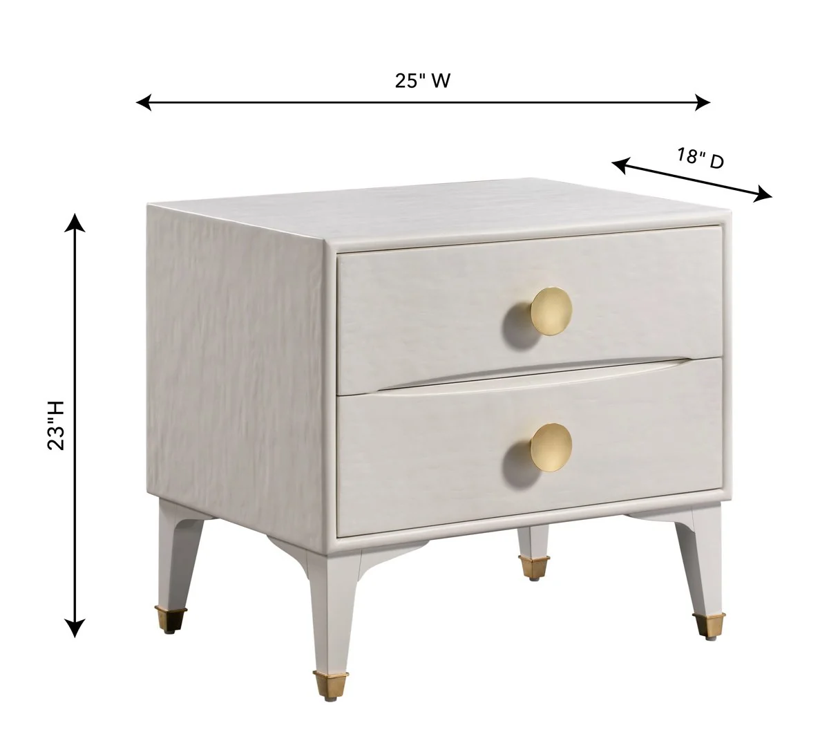 TOV Furniture Modern Divine White Nightstand TOVB44017 - Image 6
