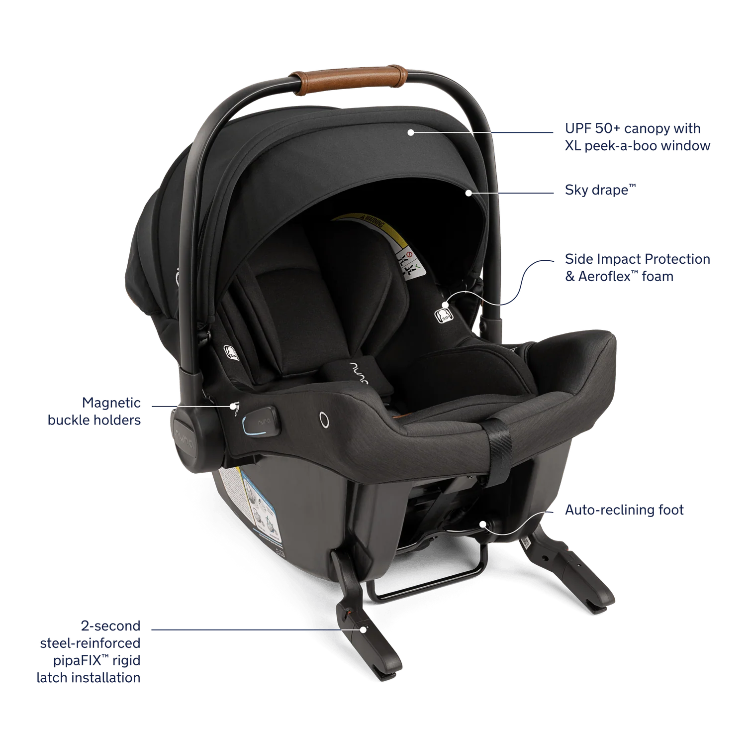 PIPA urbn + TRVL Lightweight Travel System in Caviar - Image 3