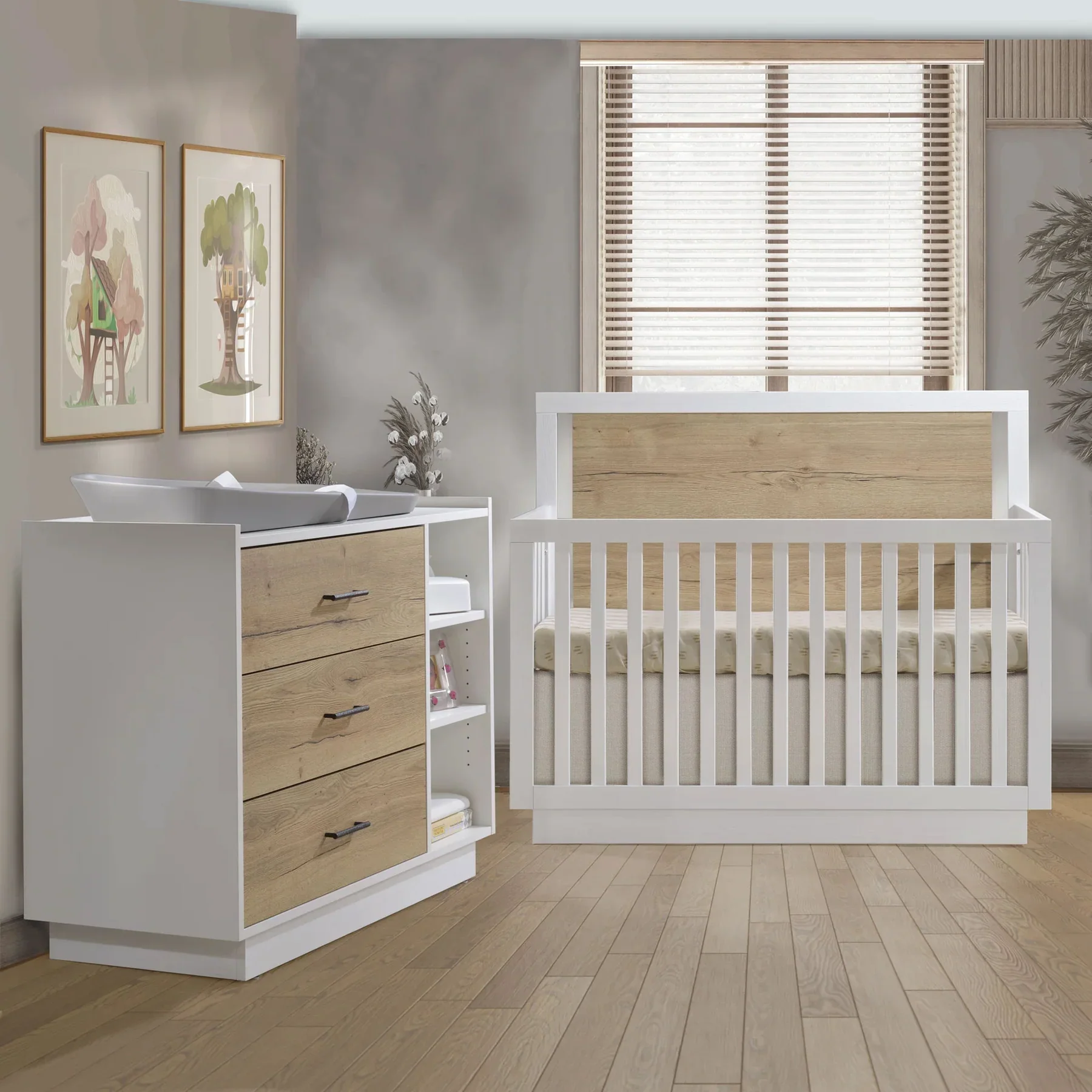 Tulip Tito Crib to Double and Combo Dresser Set - Image 4